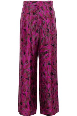 Lanvin Pantalones con pinceladas estampadas