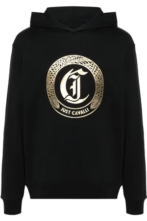 Roberto Cavalli Sudadera con capucha y aplique del logo