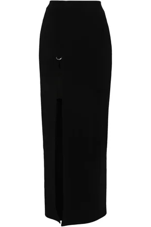 MUGLER Falda larga con abertura lateral