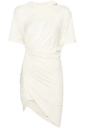 MUGLER Vestido estilo camiseta drapeado
