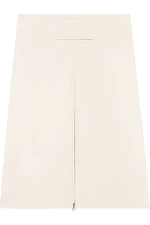 Courrèges Falda midi con cremallera
