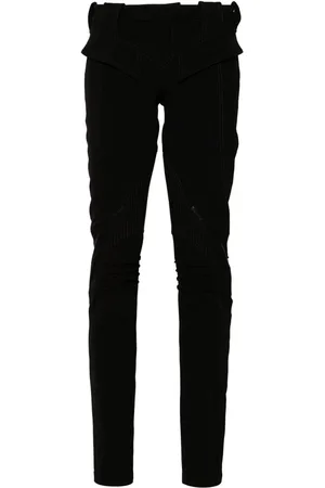 MUGLER Pantalones estilo scuba con cremallera