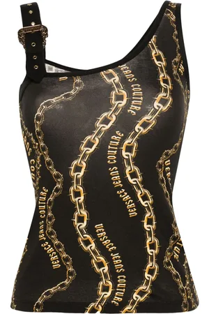 VERSACE Camiseta de tirantes con cadena del logo
