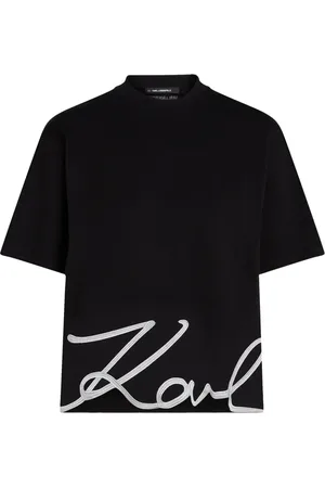 Karl Lagerfeld Camiseta Karl Signature con dobladillo