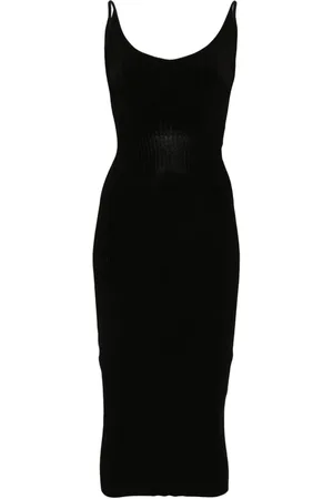 MUGLER Vestido midi sin mangas