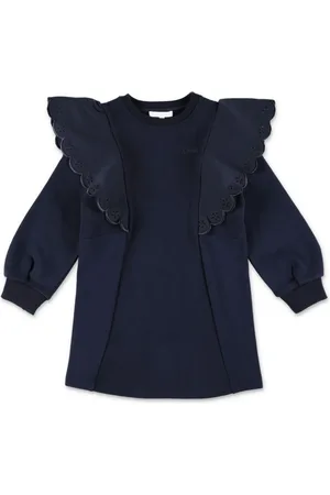 Chloé Vestido estilo sudadera con volantes
