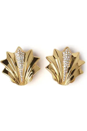 Julietta Pendientes de clip Metal Shell grandes