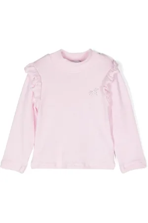 MONNALISA Jersey con logo de strass