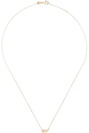 Adina Reyter Collar en oro amarillo de 14 ct con colgante de ala y diamantes