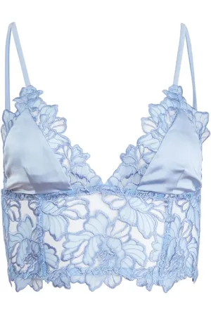 FLEUR DU MAL Sujetador Whitney de diseño triangular largo bordado