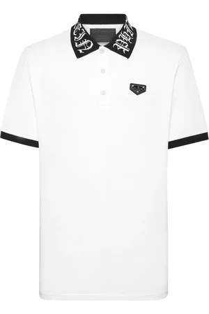 Philipp Plein Polo con placa del logo
