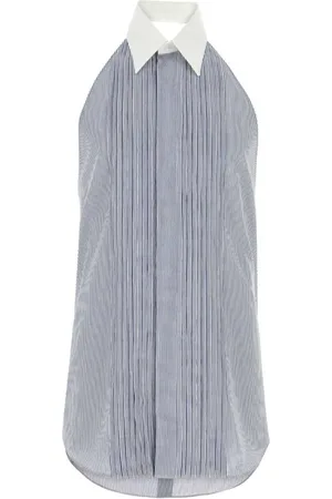 Fendi Camisa plisada sin mangas
