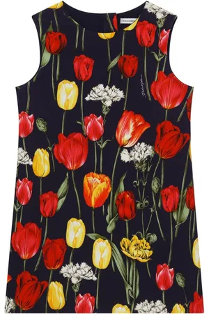 Dolce & Gabbana Vestido con tulipán estampado