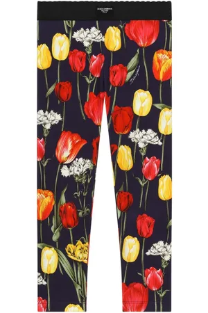 Dolce & Gabbana Leggins slip-on con tulipanes estampados