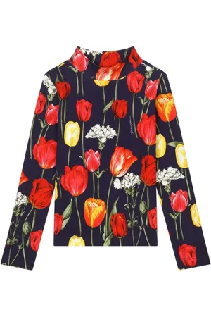 Dolce & Gabbana Camiseta con tulipán estampado