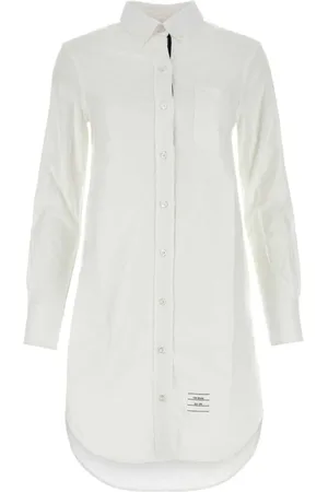 Thom Browne Vestido camisero con efecto arrugado