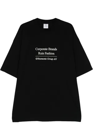 Vetements Camiseta con logo bordado