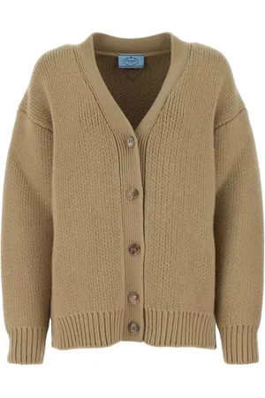 Prada Cárdigan oversize con logo triangular