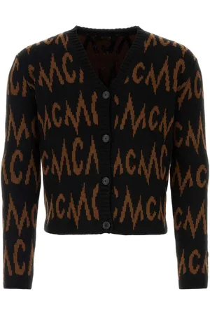 MCM Cárdigan con logo en intarsia