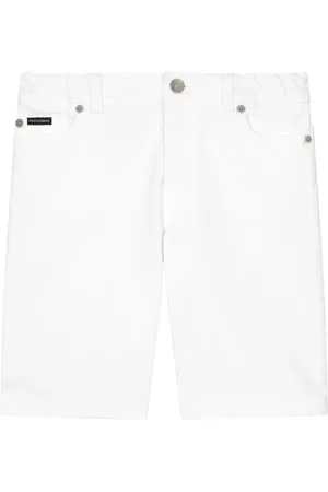 Dolce & Gabbana Pantalones vaqueros cortos con placa del logo