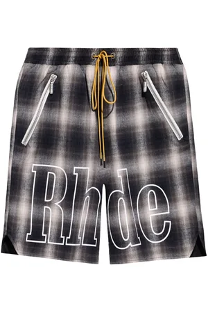 Rhude Pantalones cortos de chándal a cuadros