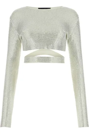 ANDREADAMO Blusa con detalles de cristal