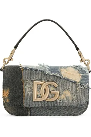 Dolce & Gabbana Bandolera vaquera con placa del logo