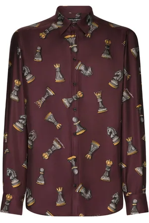 Dolce & Gabbana Camisa con motivo de ajedrez
