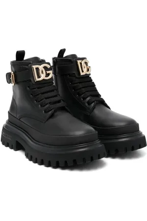 Dolce & Gabbana Botas militares con placa DG