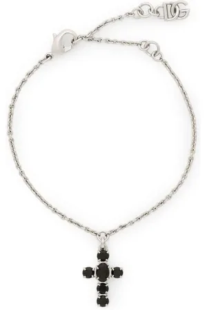 Dolce & Gabbana Cross-pendant fine-link bracelet