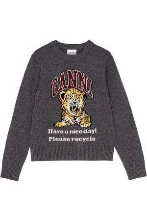 Ganni Jersey de punto de intarsia
