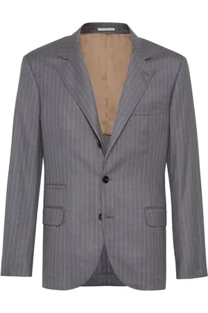 Brunello Cucinelli Blazer con raya y tiza