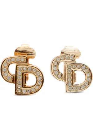 Dior Pendientes CC con apliques de strass
