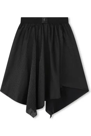 Givenchy Falda asimétrica con logo estampado