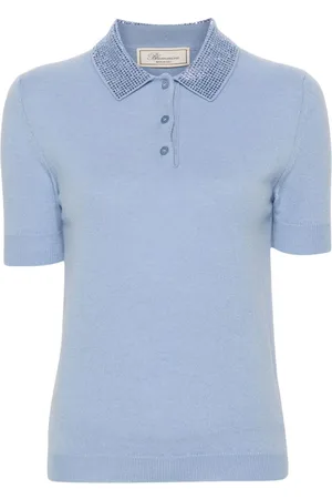 BLUMARINE Top con apliques de cristales