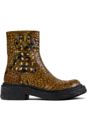 Camper Botines Vámonos con efecto de cocodrilo