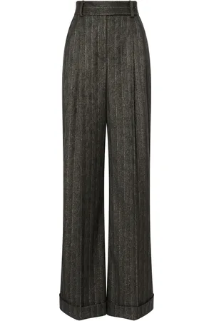 Alberta Ferretti Pantalones palazzo a rayas diplomáticas