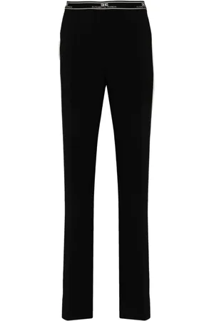 Elisabetta Franchi Pantalones rectos con franja lateral
