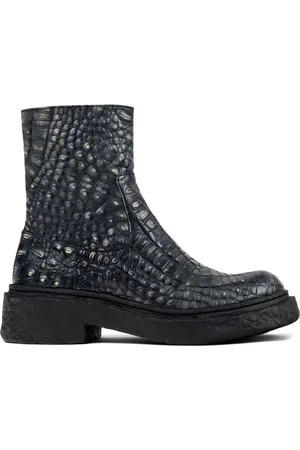 Camper Botines Vámonos con efecto de cocodrilo