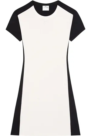 Courrèges Vestido corto con montura en contraste
