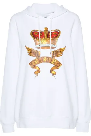 Moschino Sudadera con capucha y corona estampada