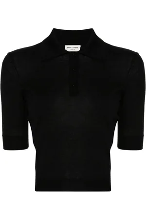 Saint Laurent Polo con bordado Cassandre