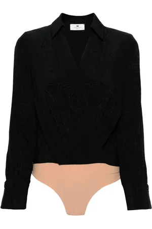 Elisabetta Franchi Body con logo en jacquard