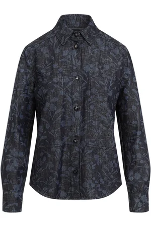 Giorgio Armani Camisa vaquera con motivo floral