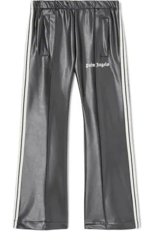 Palm Angels Pantalones de chándal de piel artificial