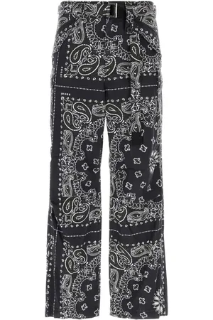 SACAI Pantalones cargo con estampado bandana