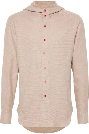 Kiton Sudadera con capucha y motivo pied de poule