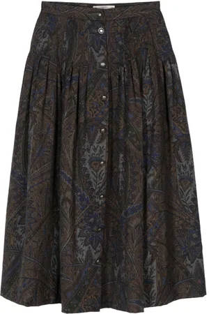 VALENTINO GARAVANI Falda midi con estampado botánico 1970