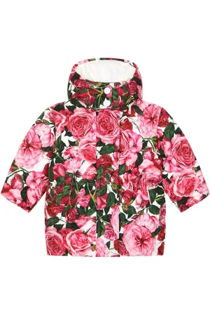 Dolce & Gabbana Chaqueta acolchada con estampado de rosas