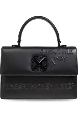 OFF-WHITE Bolso shopper con placa del logo